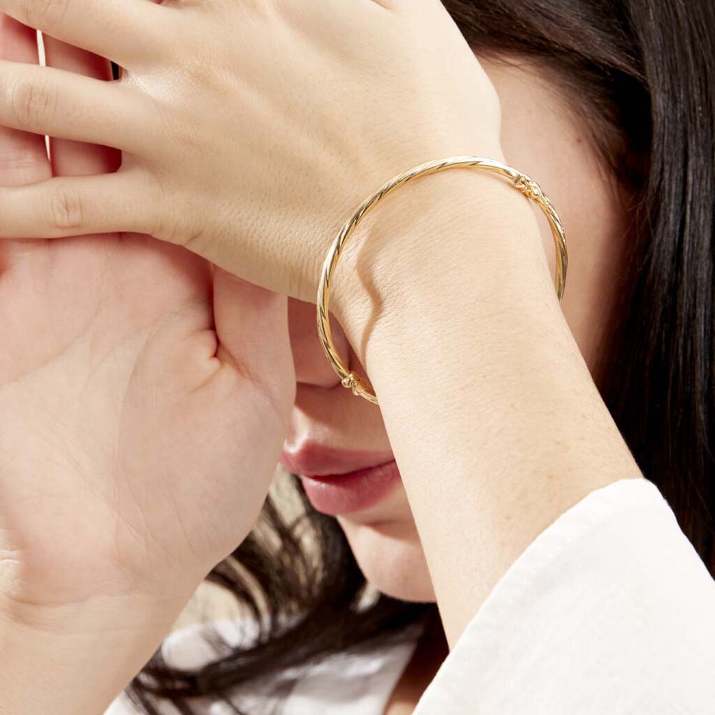Bracelet Jonc Anaisaae Torsade Or Jaune - Bracelets joncs Femme | Histoire d’Or