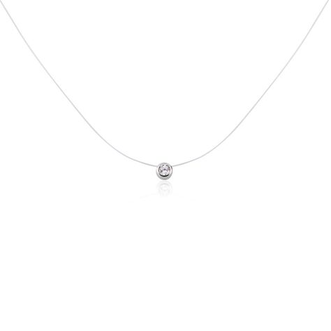 Collier Nylon Argent Blanc Oxyde - Colliers fantaisie Femme | Histoire d&rsquo;Or