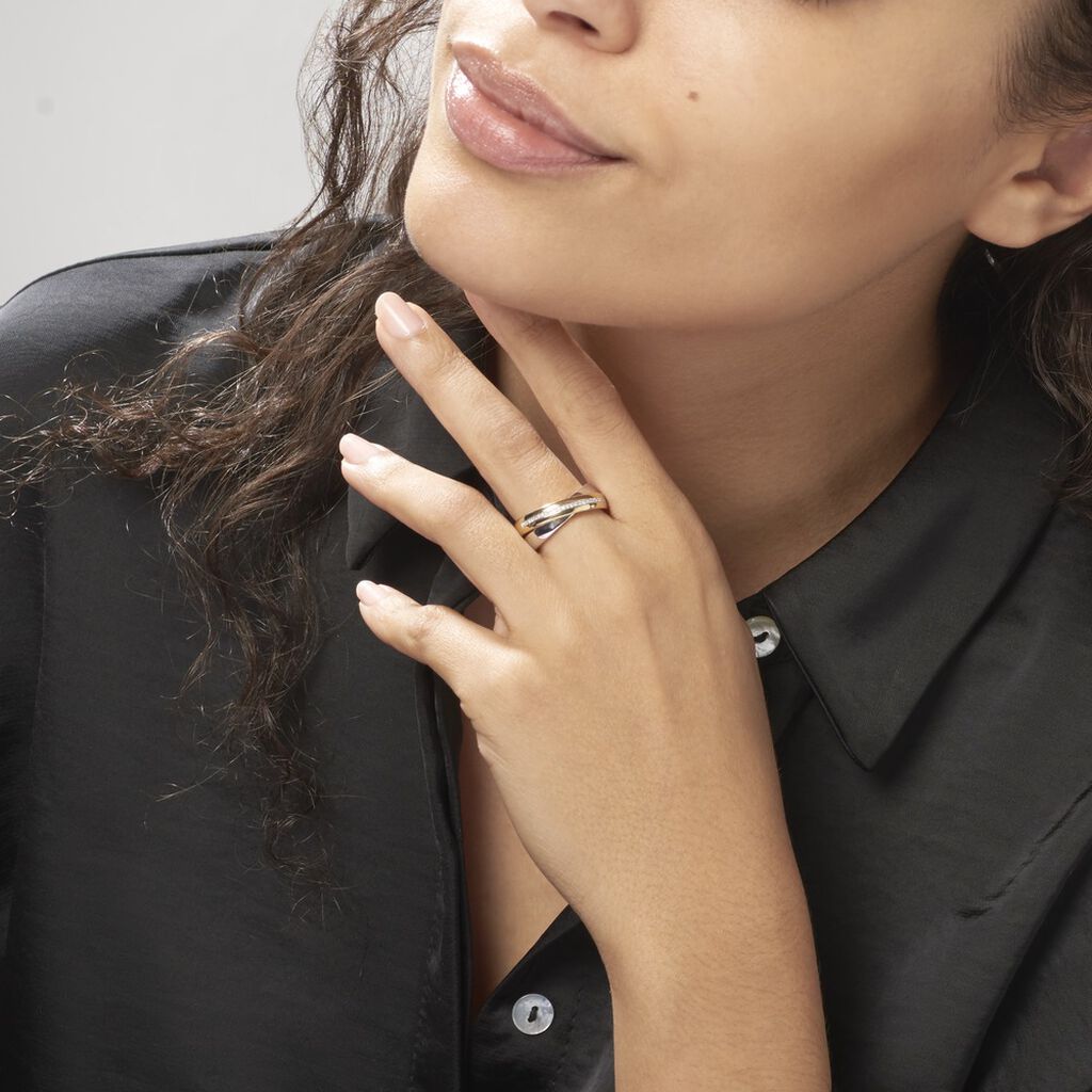 Bague Andrette Or Bicolore Diamant - Bagues avec pierre Femme | Histoire d’Or