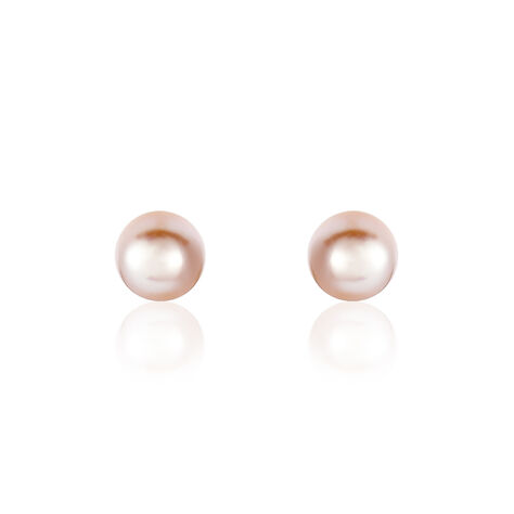Boucles D'oreilles Puces Ursulina Or Jaune Perle De Culture - Clous d'oreilles Femme | Histoire d’Or