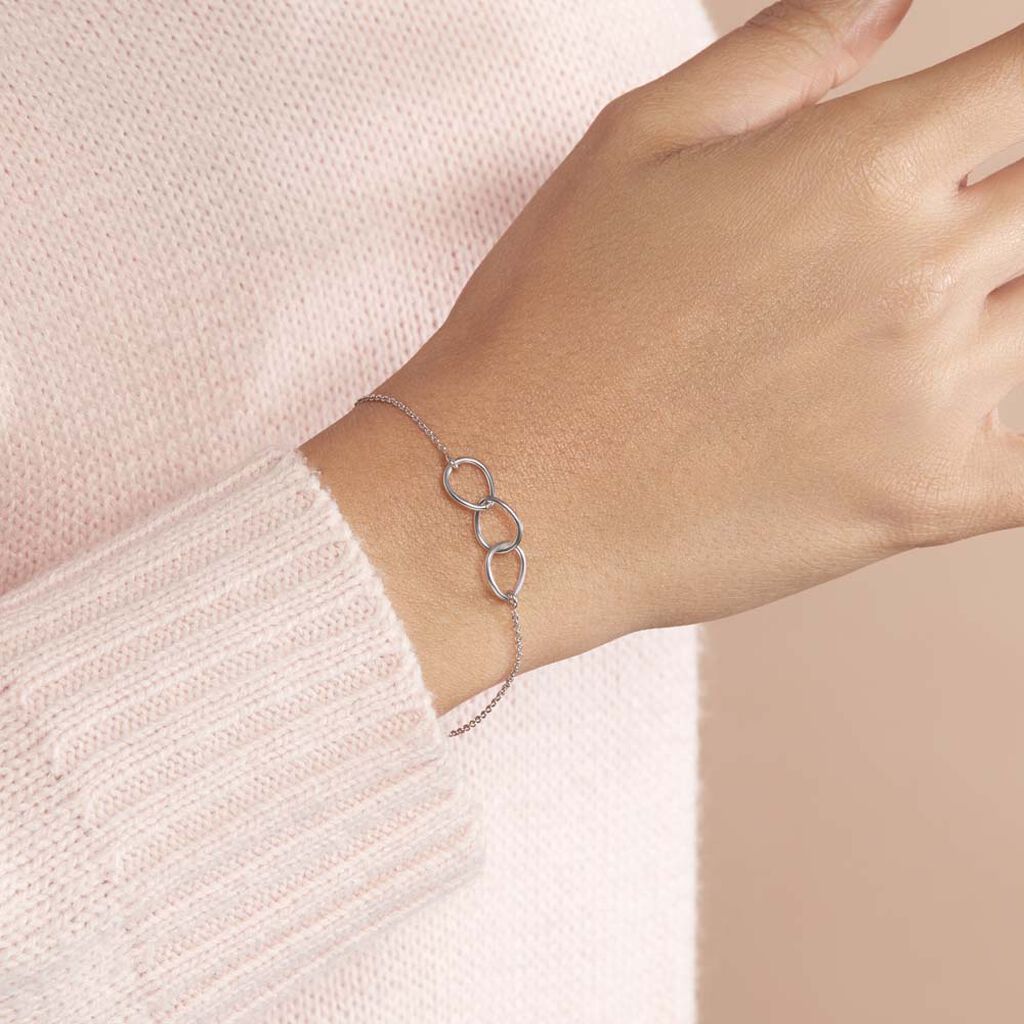 Bracelet Flat Argent Blanc - Bracelets Femme | Histoire d’Or
