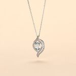 Collier Lydia Or Blanc Topaze Oxyde Oxyde - Colliers Femme | Histoire d&rsquo;Or