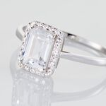 Bague Or Blanc Goulven  Oxyde De Zirconium - Bagues solitaires Femme | Histoire d&rsquo;Or