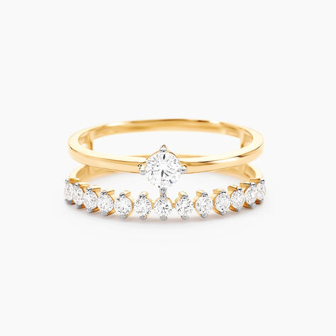 Bague Dolfina Or Jaune Oxyde De Zirconium - Bagues solitaires Femme | Histoire d&rsquo;Or