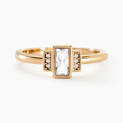 Bague Eva-luna Plaqué Or Doré Oxyde De Zirconium - Bagues avec pierre Femme | Histoire d’Or