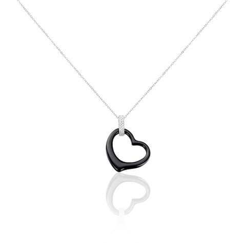 Collier Pam Argent Blanc Céramique Et Oxyde De Zirconium - Colliers fantaisie Femme | Histoire d’Or