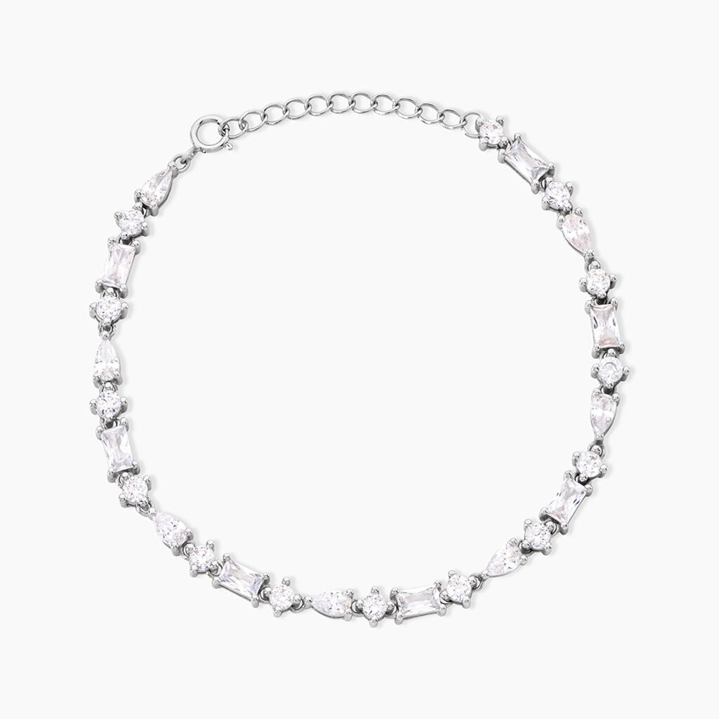 Bracelet Tapis Rouge Argent Blanc Oxyde De Zirconium - Bracelets Femme | Histoire d&rsquo;Or