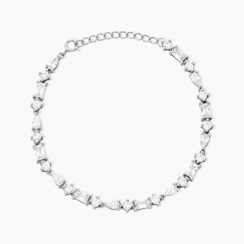 Bracelet Tapis Rouge Argent Blanc Oxyde De Zirconium - Bracelets Femme | Histoire d&rsquo;Or