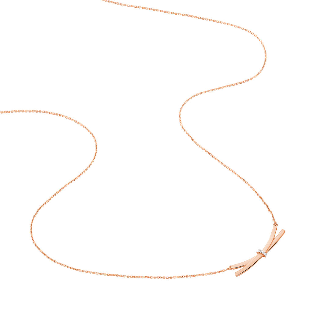 Collier Ilvia Or Rose Diamant - Colliers Femme | Histoire d’Or
