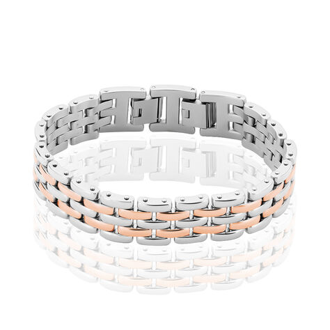 Bracelet Mareva Maille Grain De Riz Acier Bicolore - Bracelets fantaisie Femme | Histoire d’Or