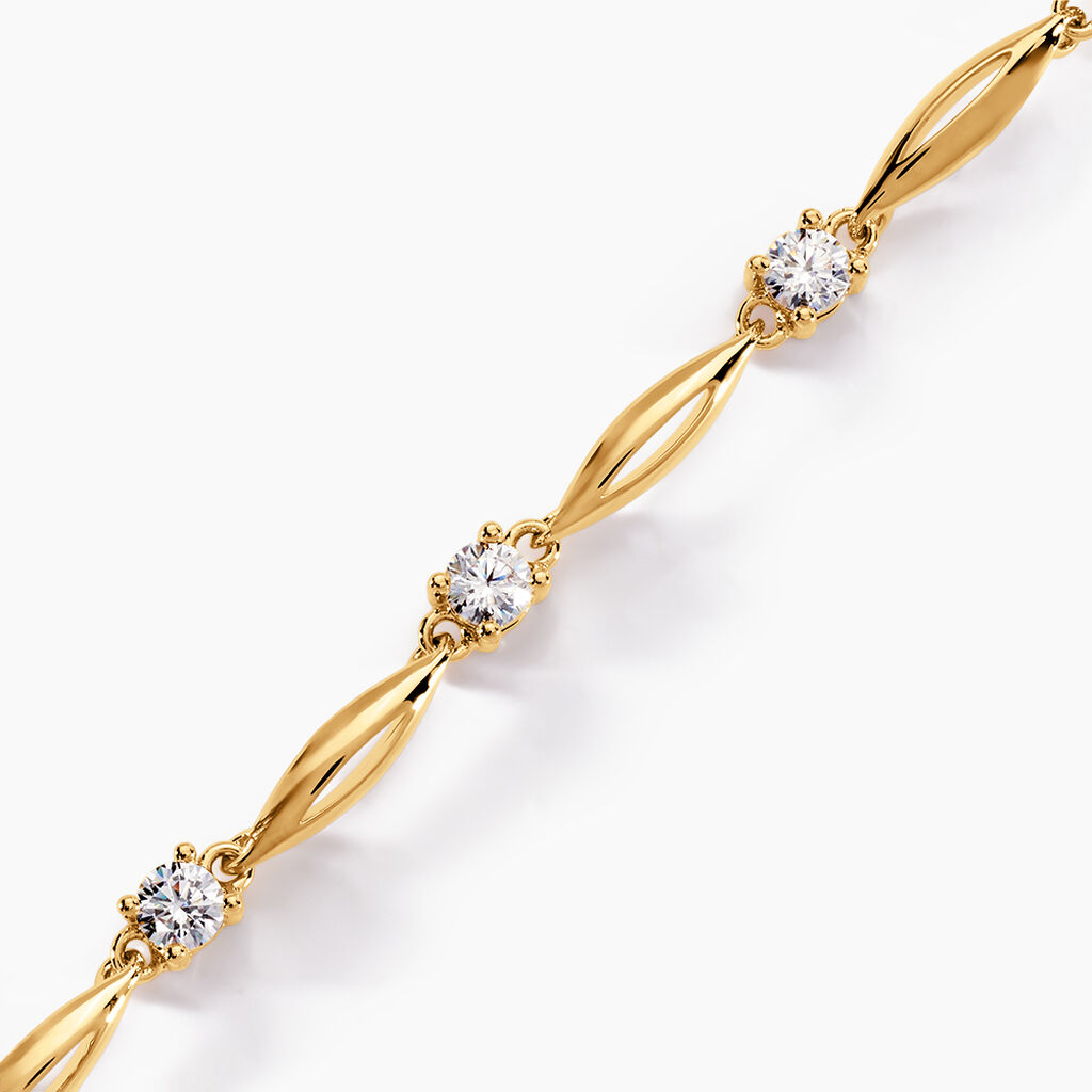 Bracelet Mimona Plaqué Or Jaune Oxyde De Zirconium - Bracelets Femme | Histoire d’Or