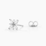 Boucles D'oreilles Puces Eclat Argent Blanc Oxyde De Zirconium - Boucles d'oreilles fantaisie Femme | Histoire d&rsquo;Or