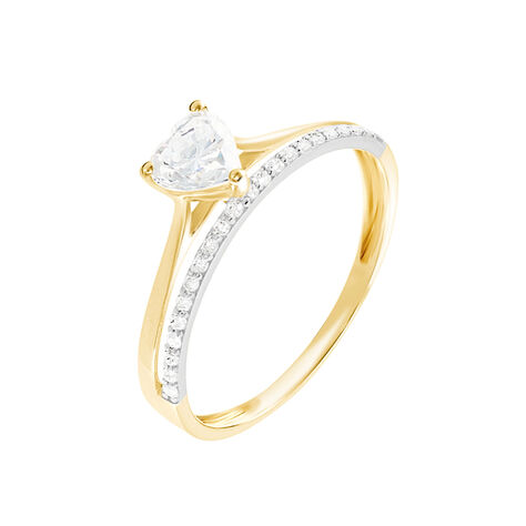Bague Serafine Or Jaune Oxyde De Zirconium - Bagues solitaires Femme | Histoire d’Or