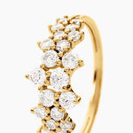 Bague Tokyo 2 Argent Dor&eacute; A L'Or 750/1000 Oxyde De Zirconium - Bagues avec pierre Femme | Histoire d&rsquo;Or