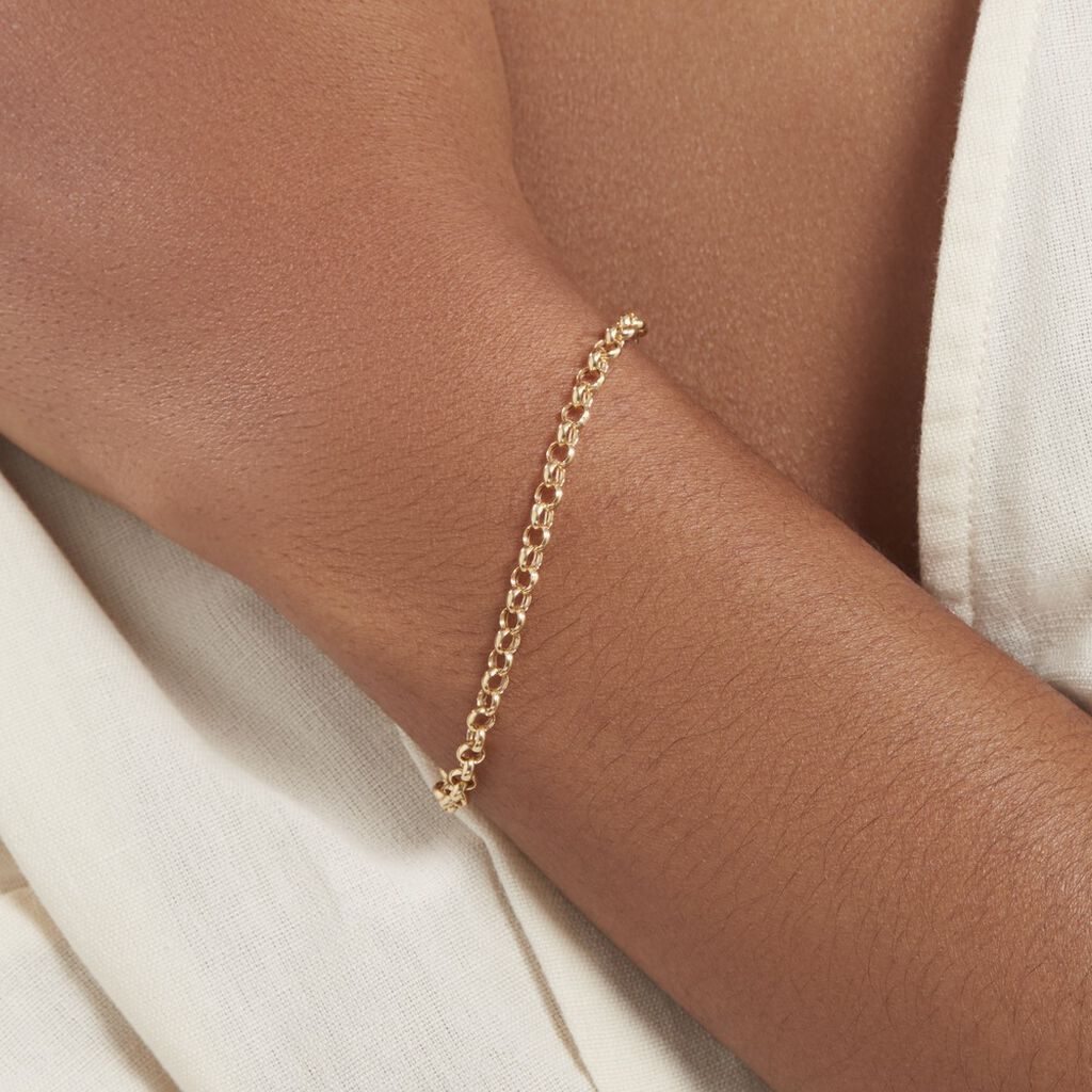 Bracelet Jodie Maille Jaseron Or Jaune - Bracelets chaîne Femme | Histoire d’Or