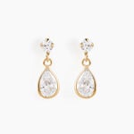 Boucles D'oreilles Pendantes Lika Or Jaune Oxyde De Zirconium - Boucles d'oreilles pendantes Femme | Histoire d&rsquo;Or