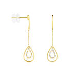 Boucles D'oreilles Pendantes Marganela Or Jaune Diamant - Boucles d'oreilles pendantes Femme | Histoire d&rsquo;Or