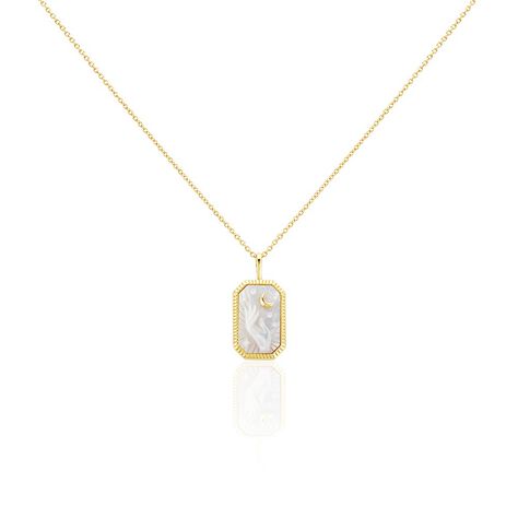 Collier Goddess Argent Dor&eacute; Nacre - Colliers fantaisie Femme | Histoire d&rsquo;Or