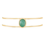 Bracelet Jonc Veina Plaqu&eacute; Or Jaune Aventurine - Bracelets joncs Femme | Histoire d&rsquo;Or