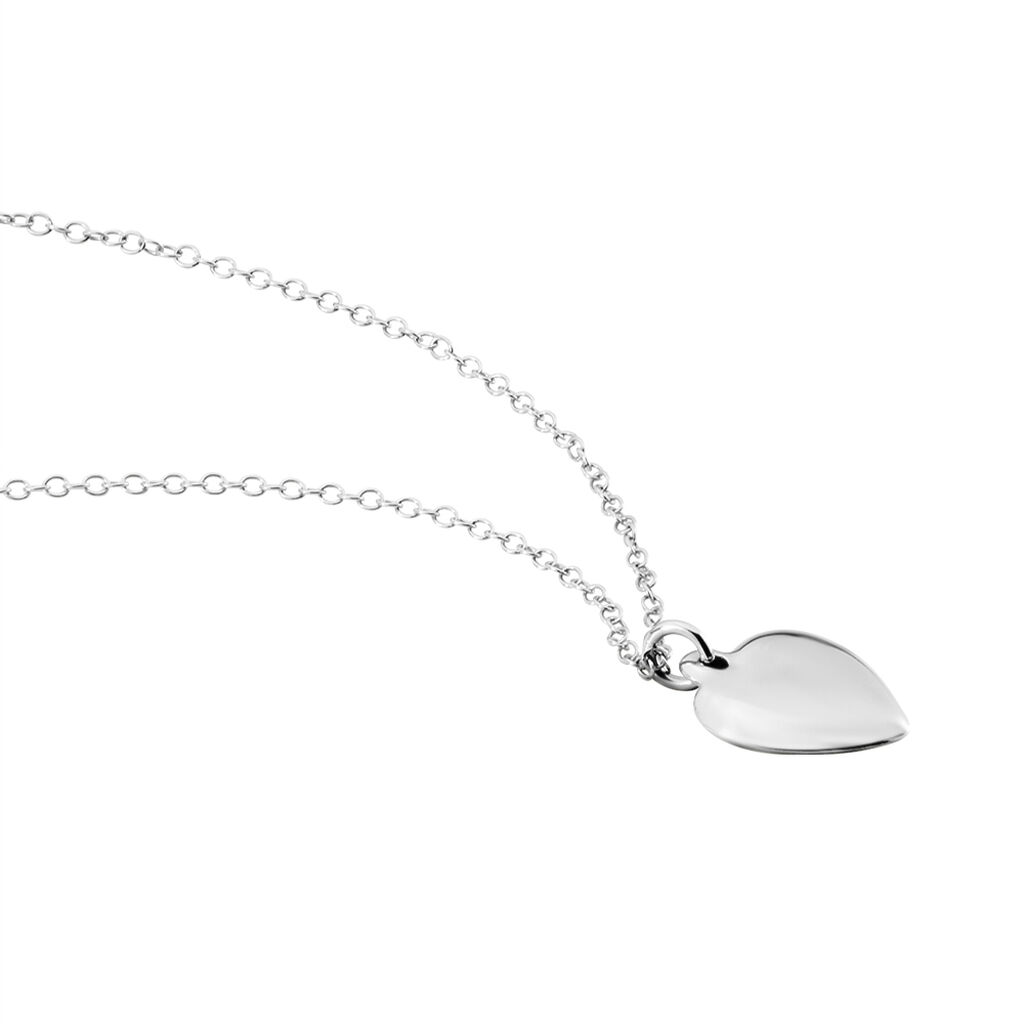 Collier Argent Blanc Ventur - Colliers Coeur Femme | Histoire d’Or