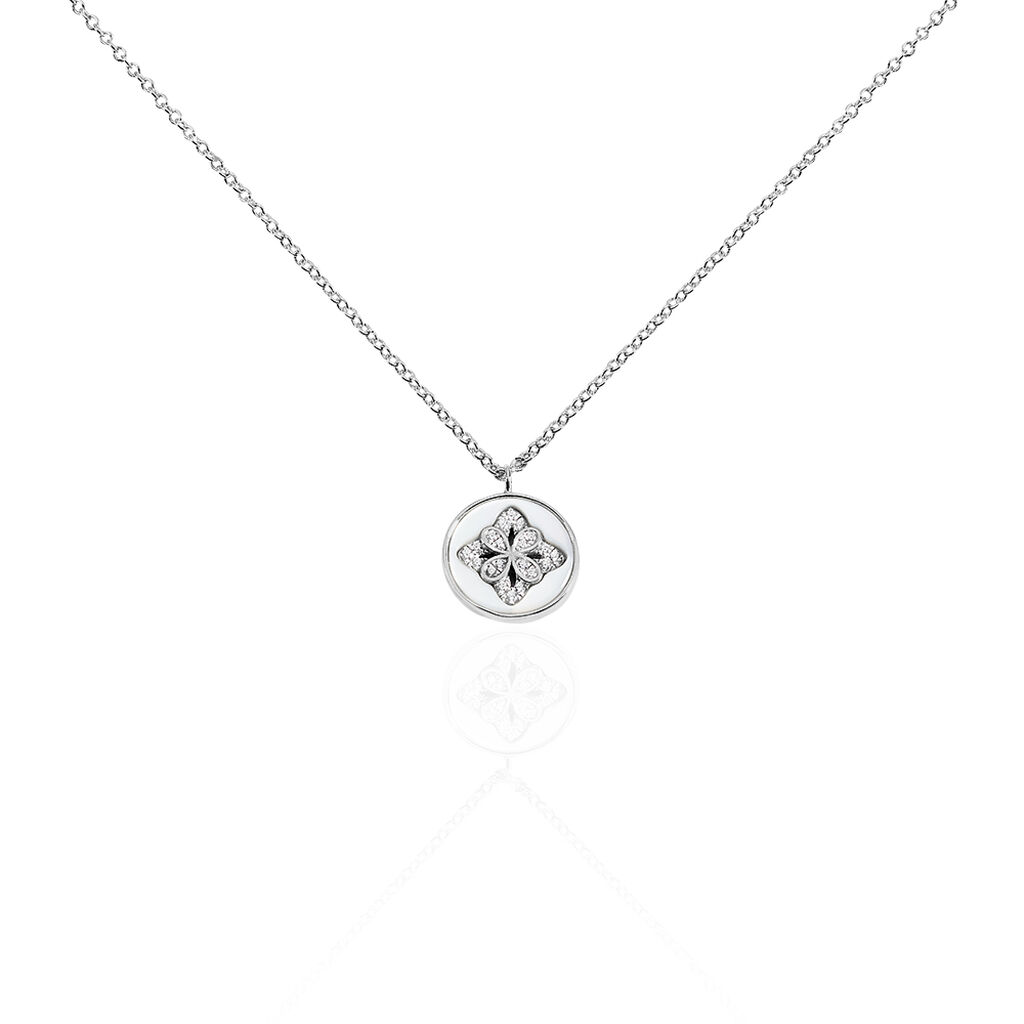 Collier Alexine Argent Blanc Oxyde De Zirconium - Colliers fantaisie Femme | Histoire d’Or