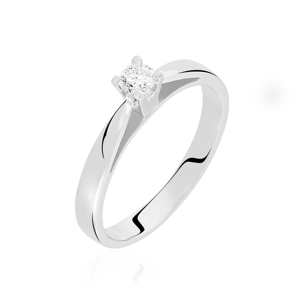 Bague Solitaire Tahyna Or Blanc Diamant - Bagues solitaires Femme | Histoire d’Or