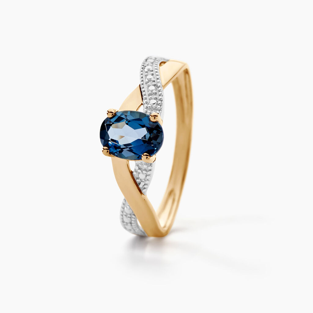 Bague Or Jaune Candice Topaze - Bagues solitaires Femme | Histoire d’Or