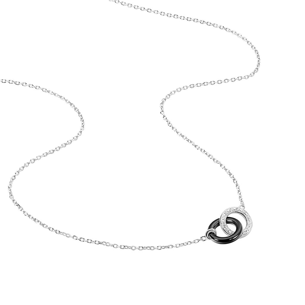 Collier Dina Argent Blanc Céramique Et Oxyde De Zirconium - Colliers fantaisie Femme | Histoire d’Or