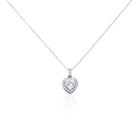 Collier Or Blanc Charity Oxydes De Zirconium - Colliers Femme | Histoire d’Or