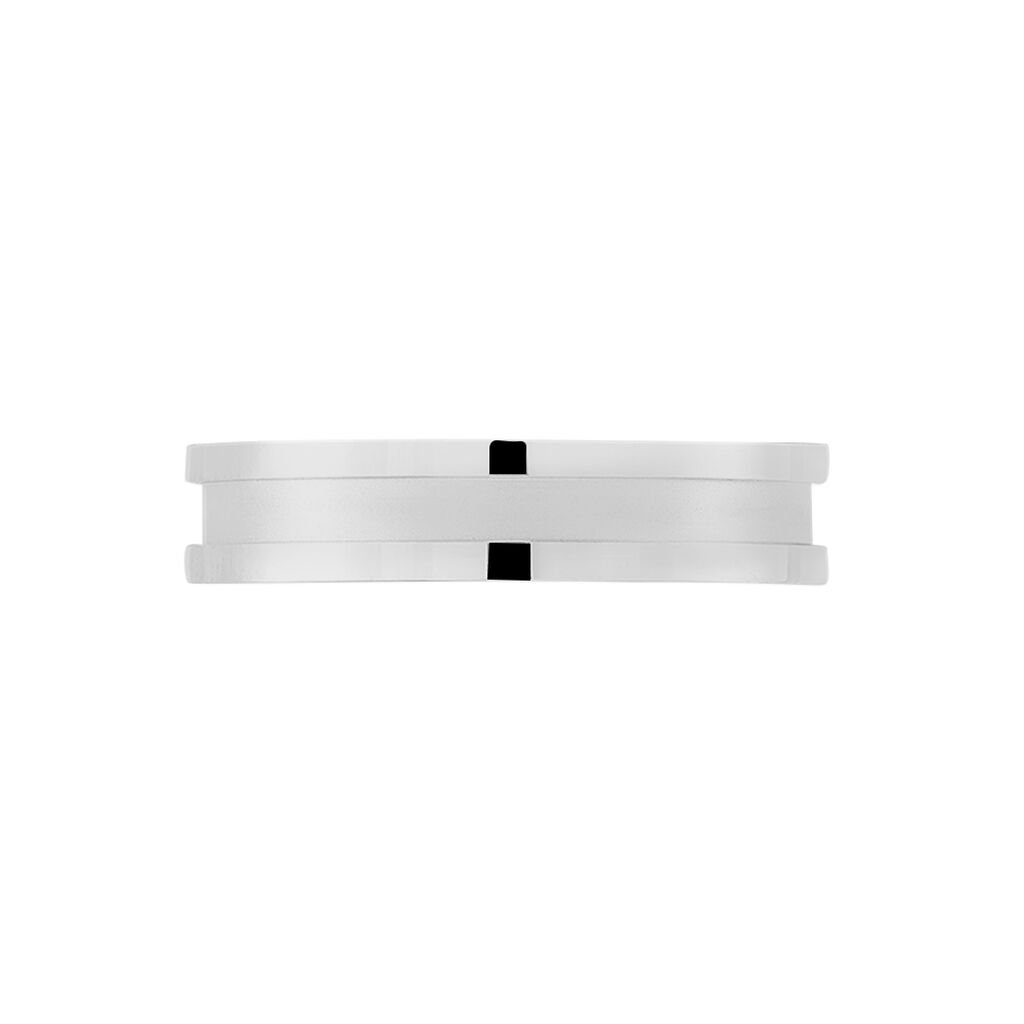 Alliance Hades Mat Et Brillant Ruban Plat Palladium Blanc - Alliances Homme | Histoire d’Or