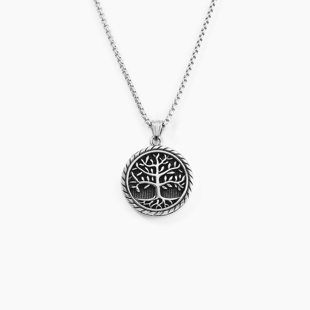 Pendentif Arbre de Vie Couleur Noir pour Homme