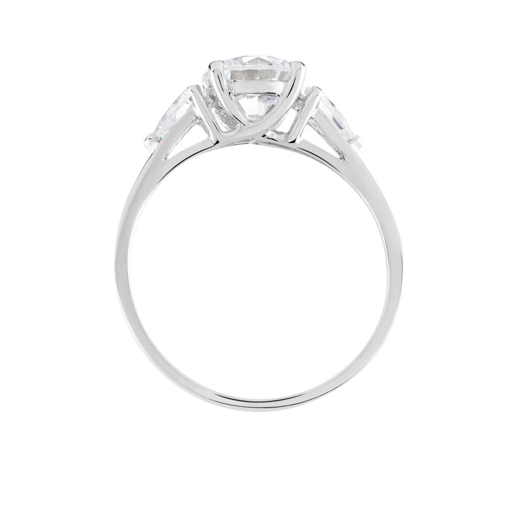 Bague Giana Or Blanc Oxyde De Zirconium - Bagues solitaires Femme | Histoire d&rsquo;Or