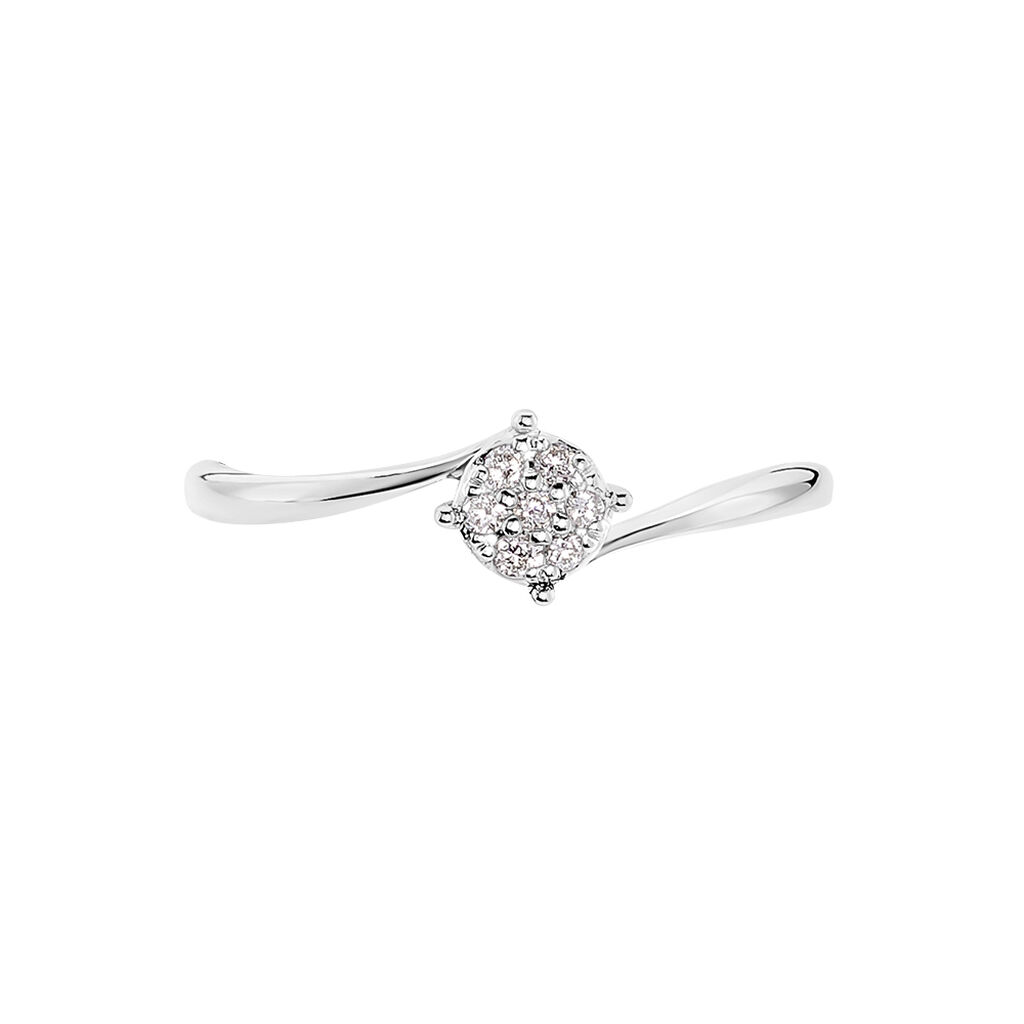 Bague Lysia Or Blanc Diamant - Bagues avec pierre Femme | Histoire d’Or