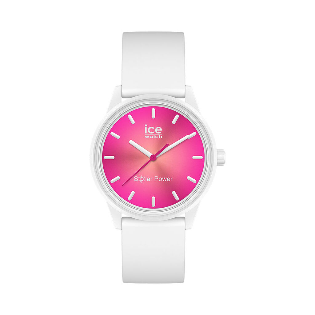 Montre Ice Watch Solar Power Blanc - Montres solaires Femme | Histoire d&rsquo;Or