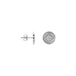 Boucles D'oreilles Puces Alexine Argent Blanc Oxyde De Zirconium - Boucles d'oreilles fantaisie Femme | Histoire d&rsquo;Or