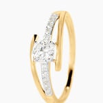 Bague Or Jaune Daegan Oxydes De Zirconium - Bagues solitaires Femme | Histoire d&rsquo;Or
