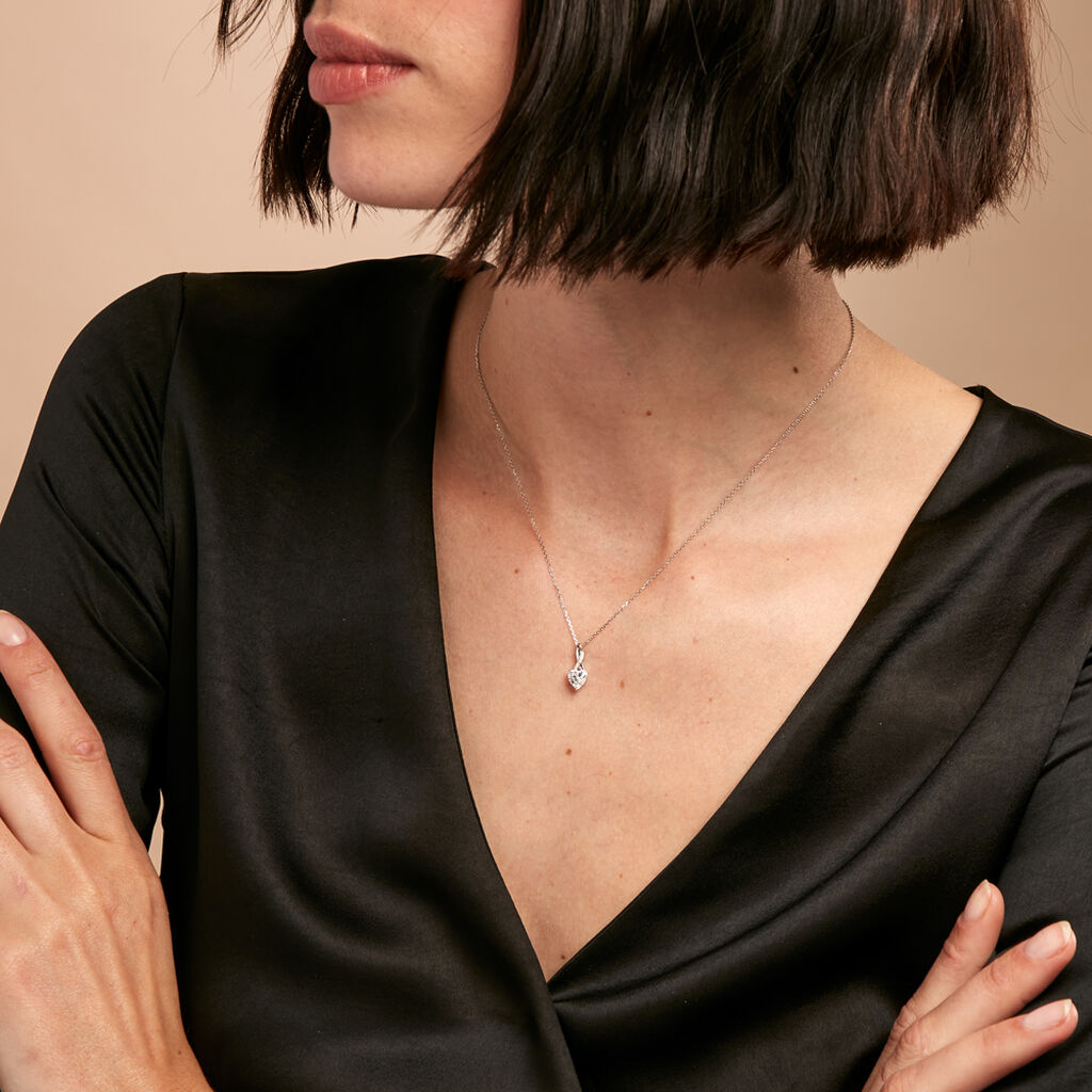 Collier Clothilde Or Blanc Oxyde De Zirconium - Colliers Femme | Histoire d’Or