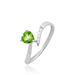 Bague Eva Or Blanc Péridot Et Diamant - Bagues solitaires Femme | Histoire d’Or