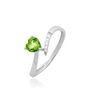 Bague Eva Or Blanc Péridot Et Diamant