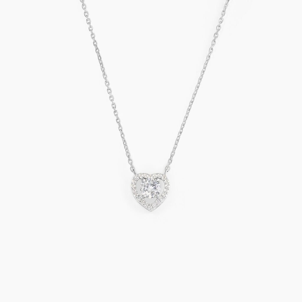 Collier Suzon Argent Blanc Oxyde De Zirconium - Colliers fantaisie Femme | Histoire d&rsquo;Or