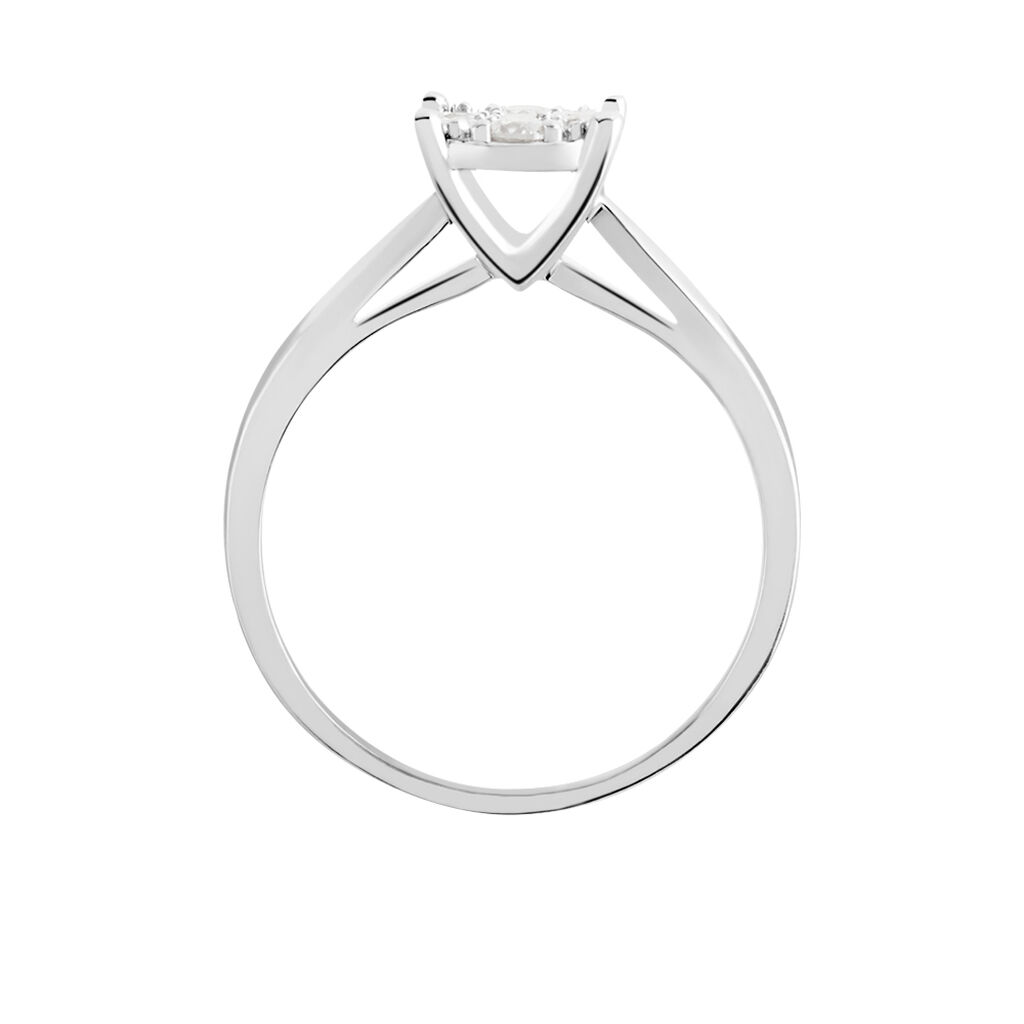 Bague Charlene Platine Blanc Diamant - Bagues avec pierre Femme | Histoire d’Or