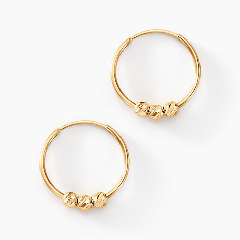 Cr&eacute;oles Aurelya Or Jaune - Boucles d'oreilles cr&eacute;oles Femme | Histoire d&rsquo;Or