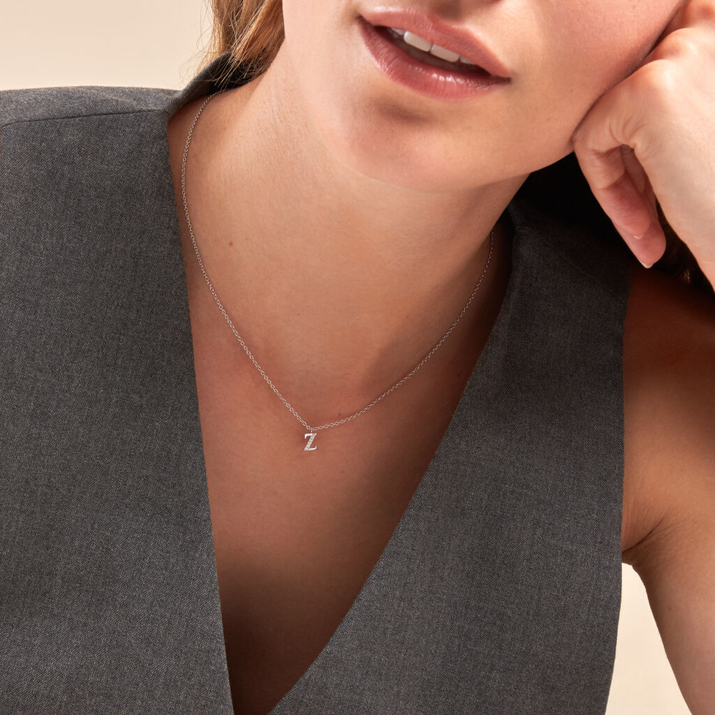 Collier Neruda Argent Blanc Oxyde De Zirconium - Colliers fantaisie Femme | Histoire d’Or