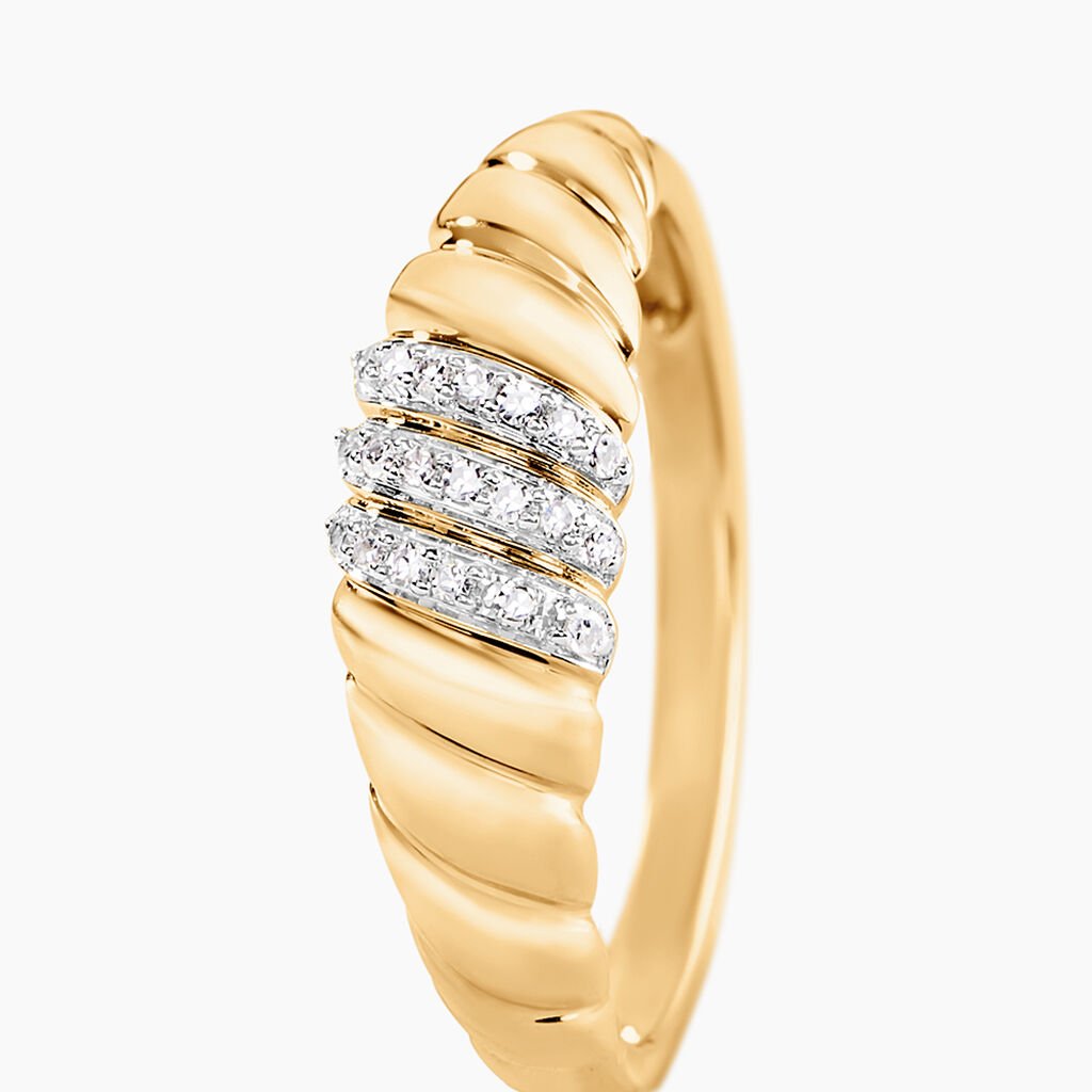 Bague Khadiga Or Jaune Diamant - Bagues avec pierre Femme | Histoire d’Or