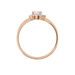 Bague Jozsua Or Rose Morganite Peche Oxyde De Zirconium - Bagues solitaires Femme | Histoire d’Or