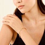 Bracelet Jonc Bretzel Plaqu&eacute; Or Jaune - Bracelets joncs Femme | Histoire d&rsquo;Or
