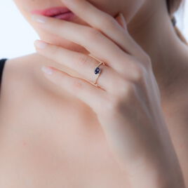 Bague Loriane Or Jaune Aigue Marine Et Diamant - Bagues solitaires Femme | Histoire d’Or