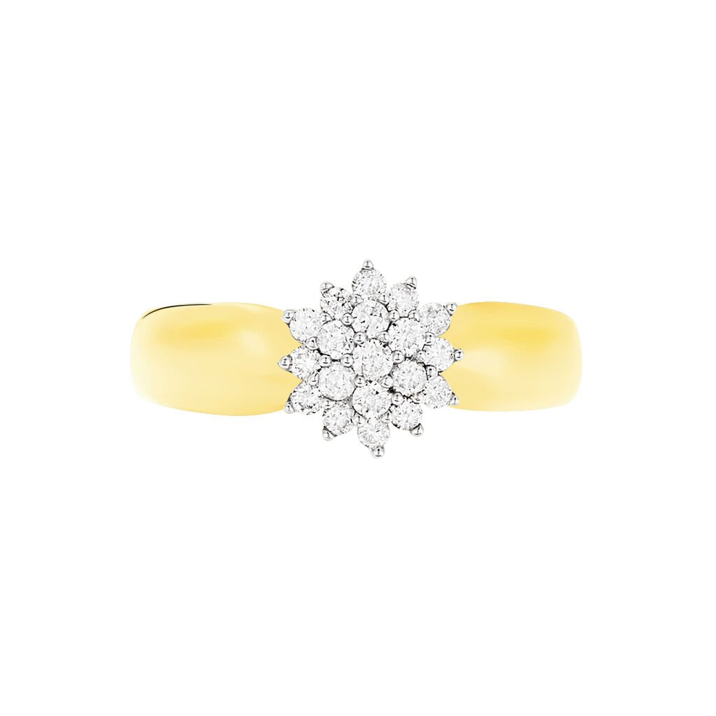 Bague Chou Or Jaune Diamant - Bagues avec pierre Femme | Histoire d’Or