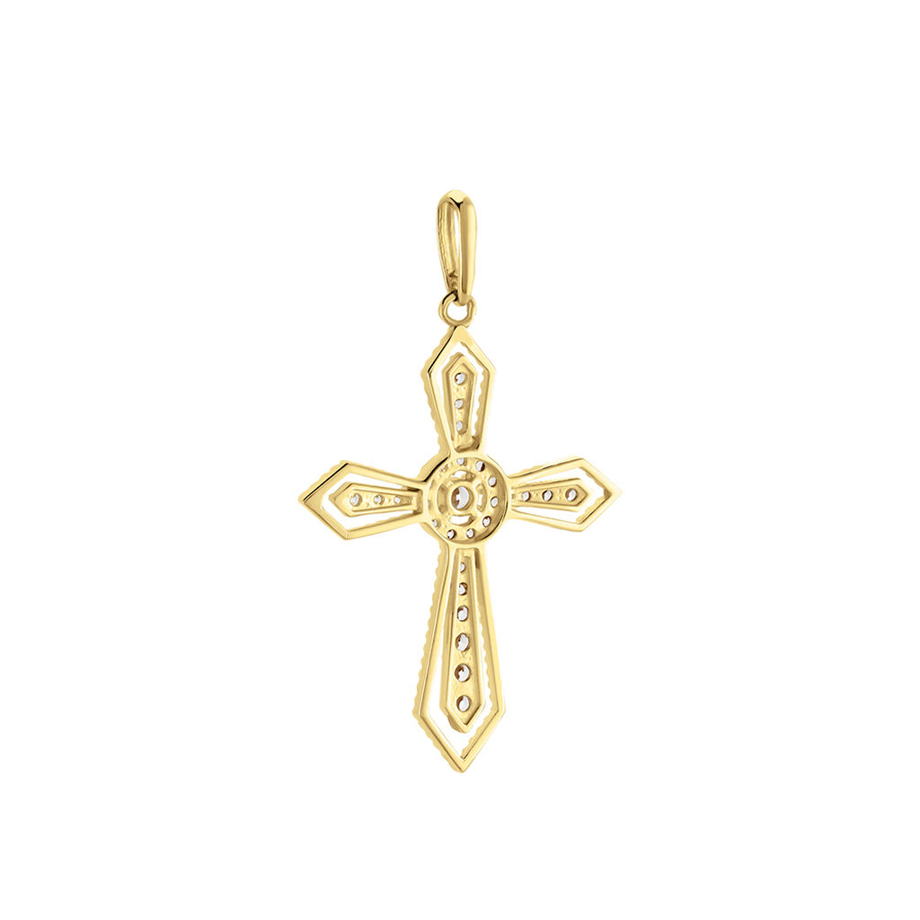 Pendentif Phrixus Or Jaune Oxyde De Zirconium - Pendentifs Baptême Famille | Histoire d’Or