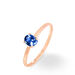 Bague Lily Or Rose Saphir - Bagues solitaires Femme | Histoire d’Or